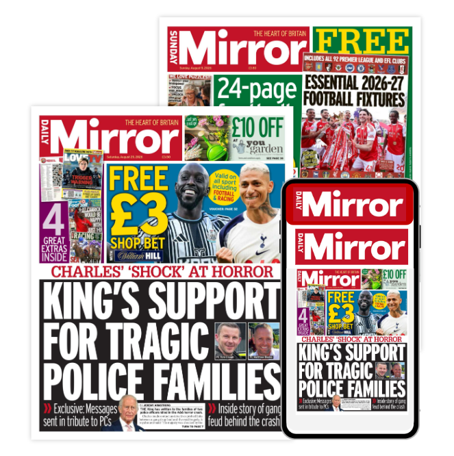 Daily Mirror and Sunday Mirror plus FREE digital edition